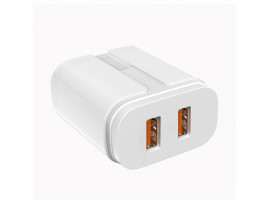 UBON CH533 Dual USB Charger Maestro 3.4 AMP  Color (White) with USB cable